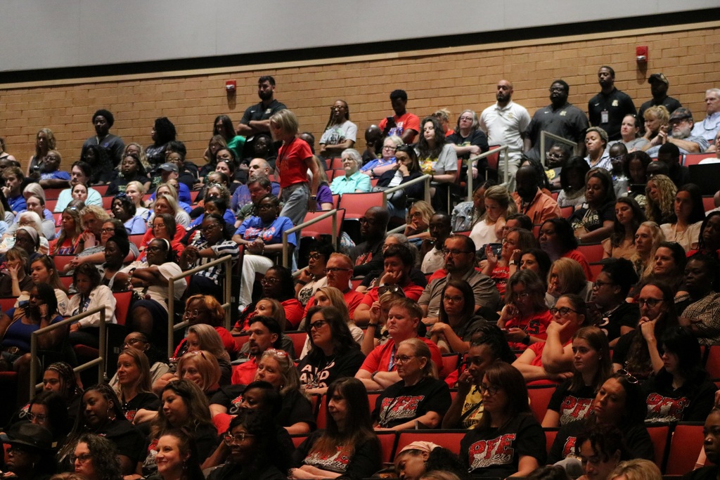 a shot of a crowded auditorium