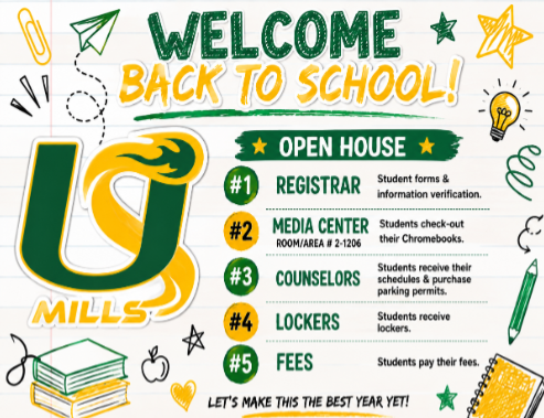 Graphic of the Open House Schedule