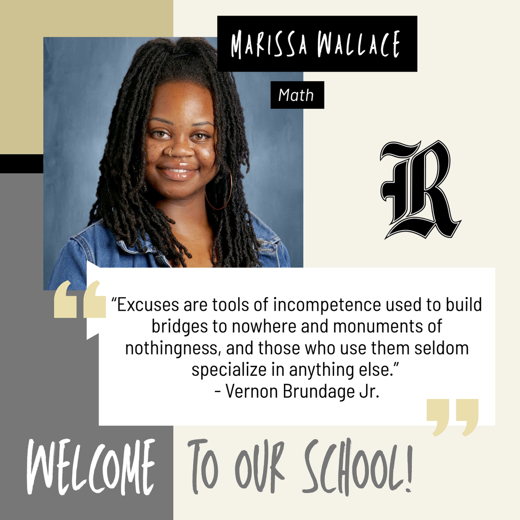 RHS welcomes Marissa Wallace as our Math Teacher.