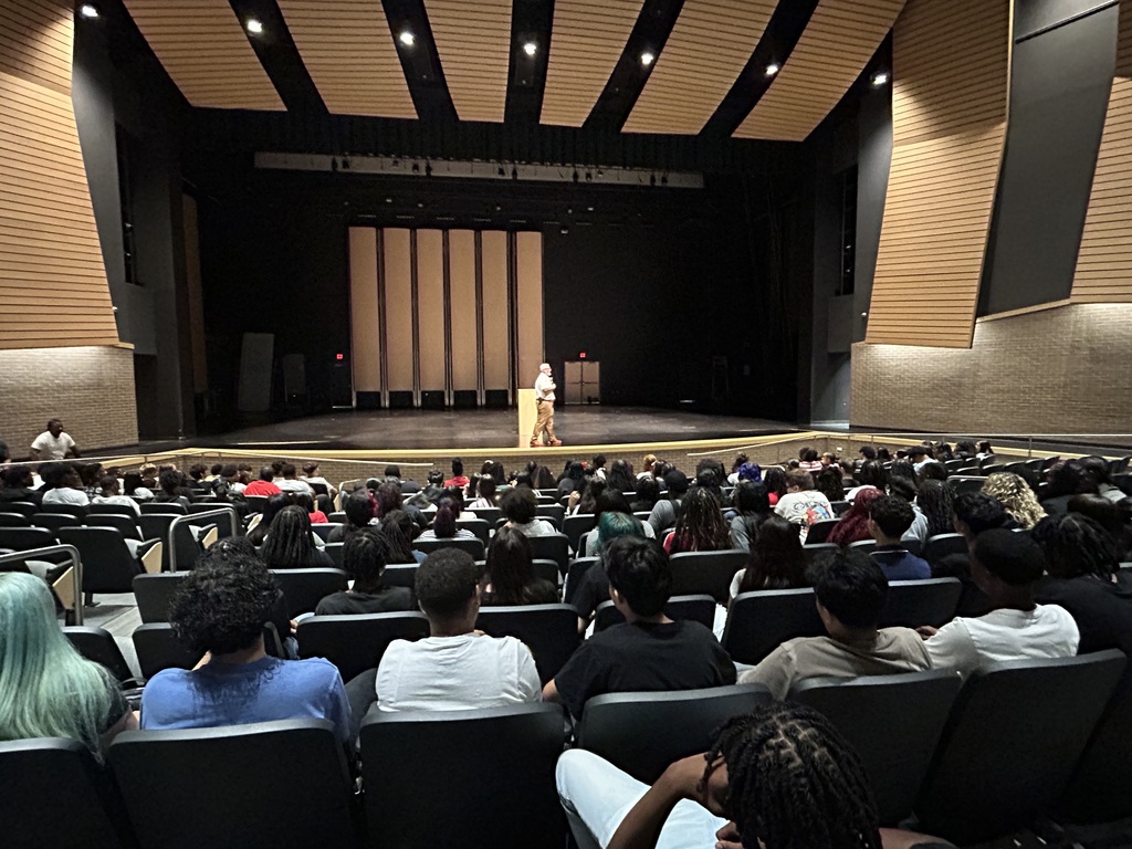 Students in the school auditorium