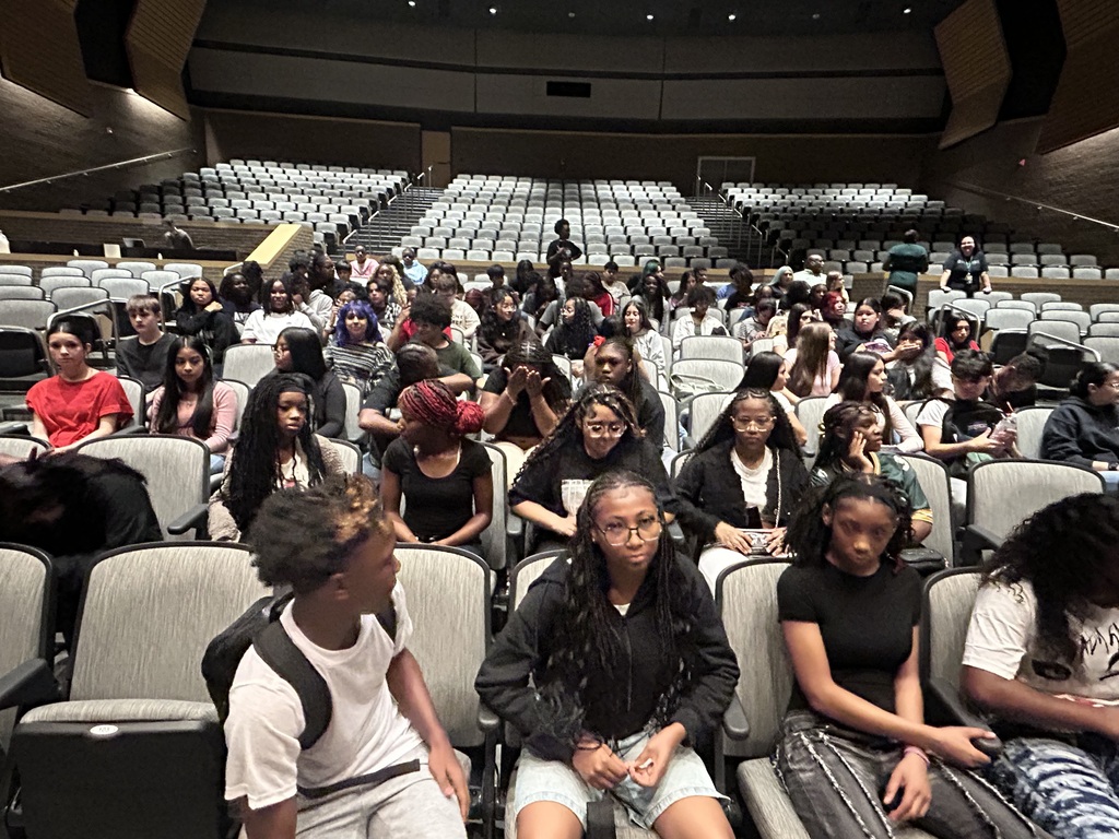 Students getting ready to have their grade-level assembly