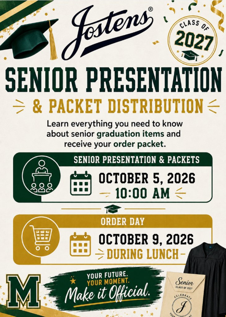 Flyer for Senior Presentation and Packet Pick Up