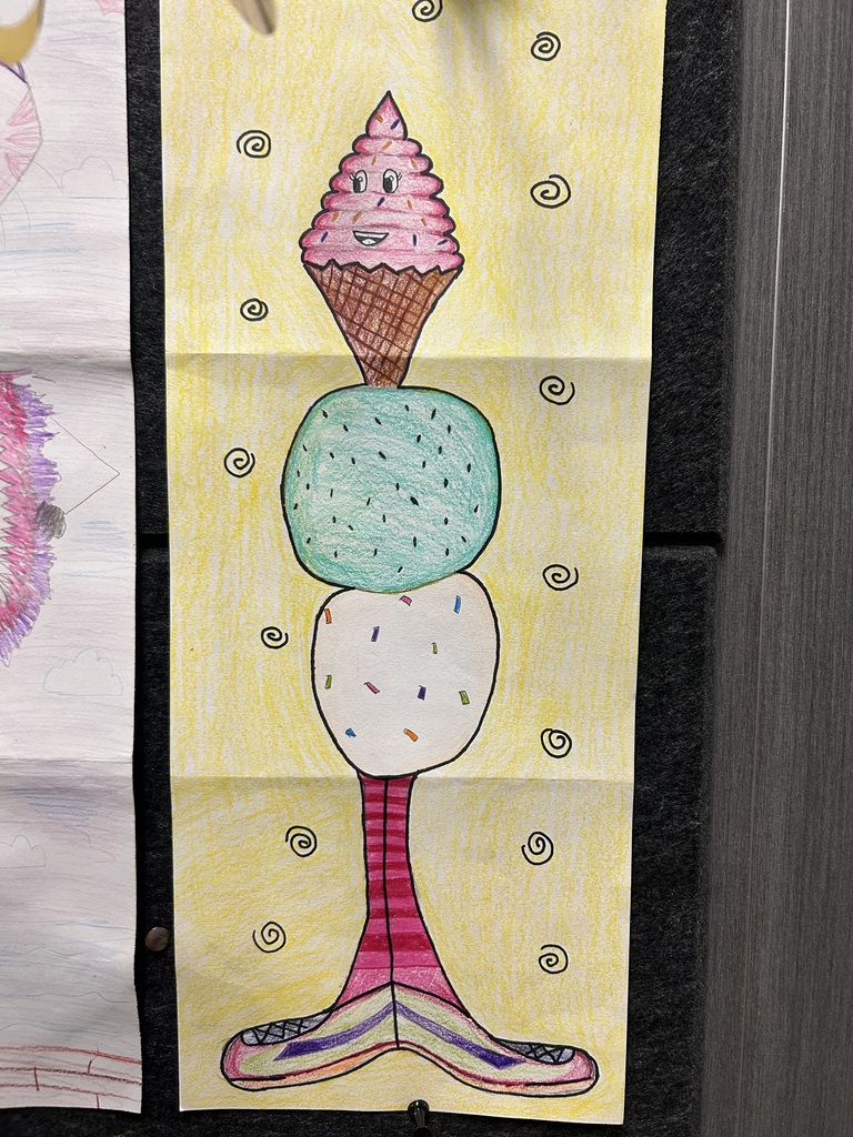 art with ice cream head