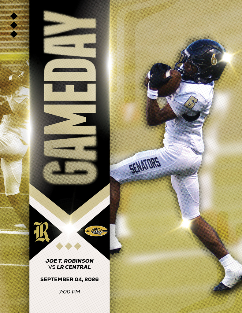 Game day graphic football player catching a football. Game is on 9/4 at 7PM 