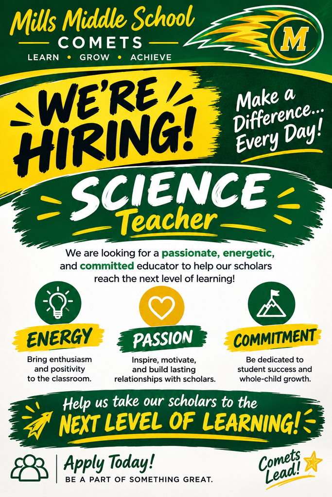 We're Hiring Science Teacher Flyer