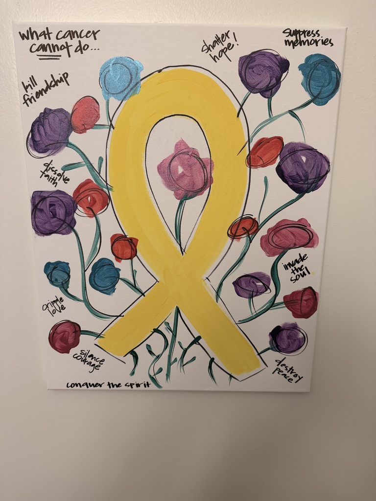 A piece of art that Barnes created that will be auctioned to help fund pediatric cancer research.