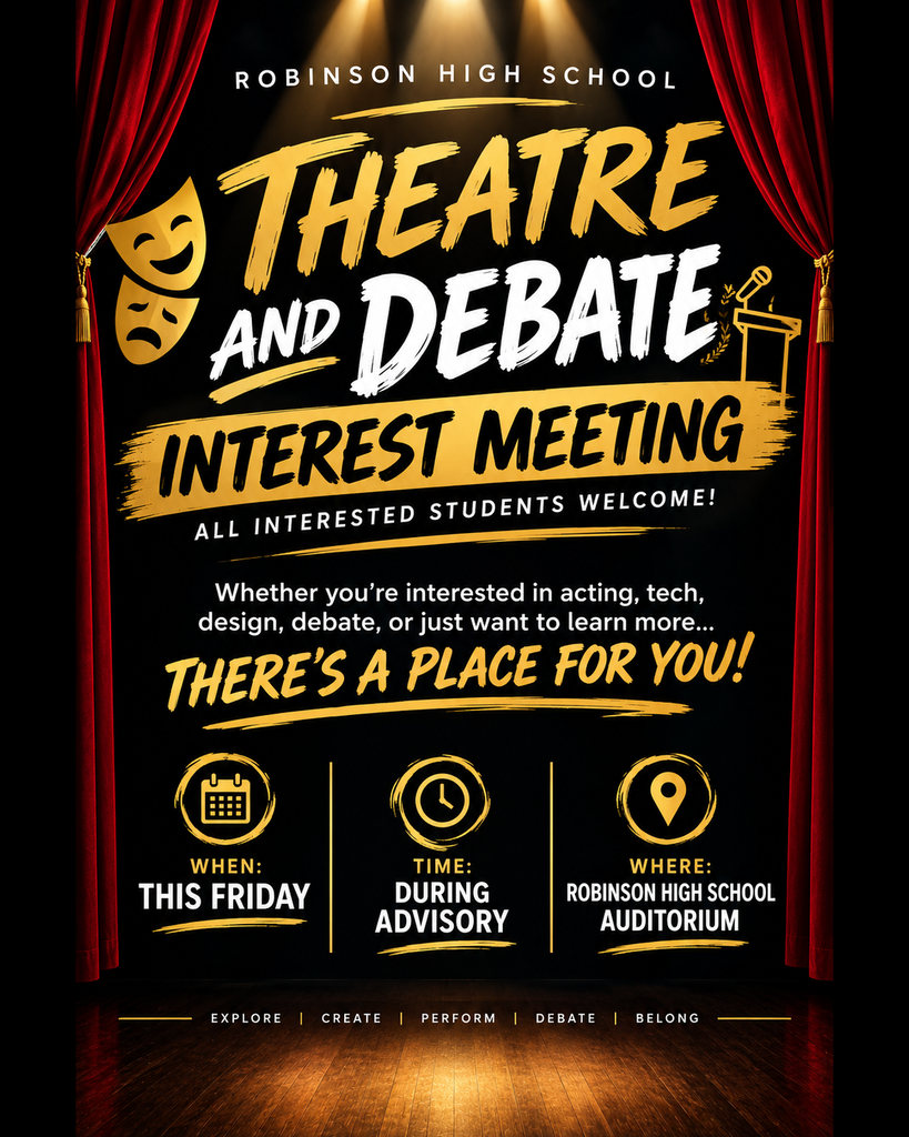 Theatre and Debate Interest Meeting Flyer
