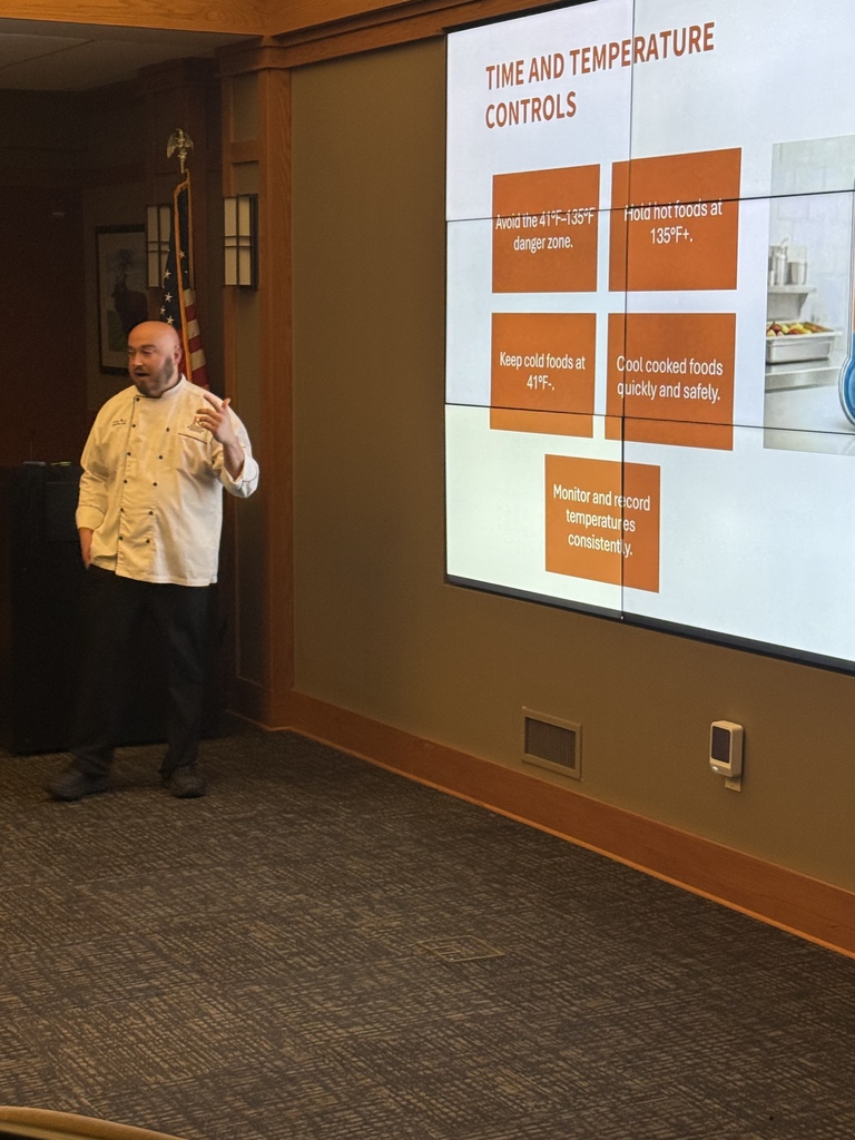 Chef speaking to students