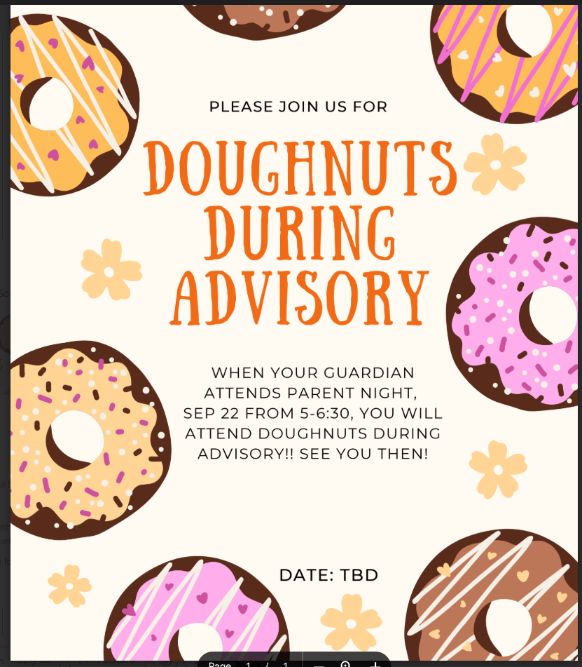 parent night doughnuts