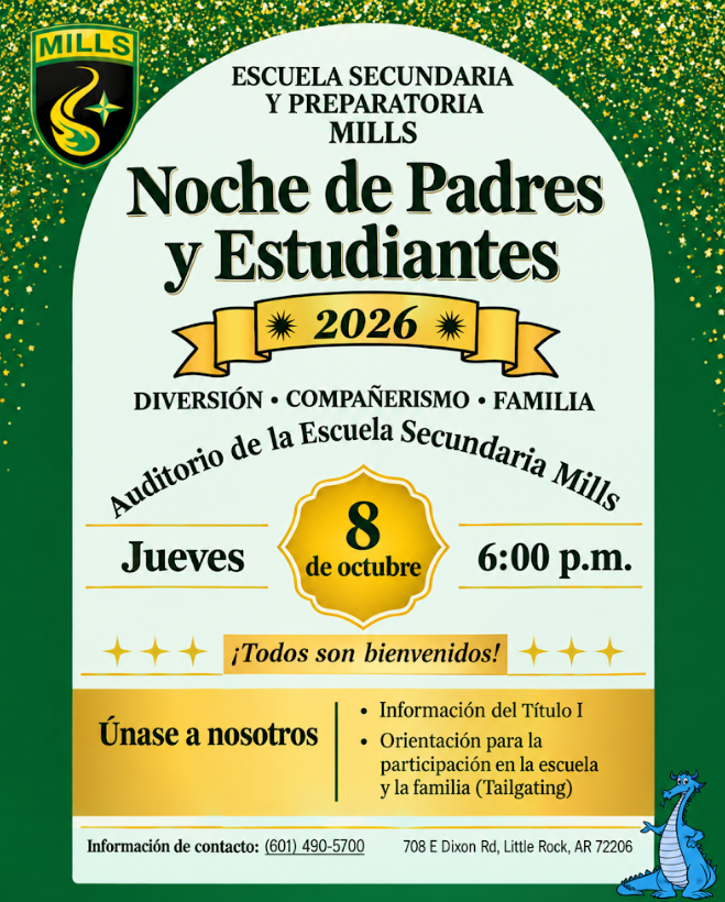 Spanish Flyer for Title 1 Night