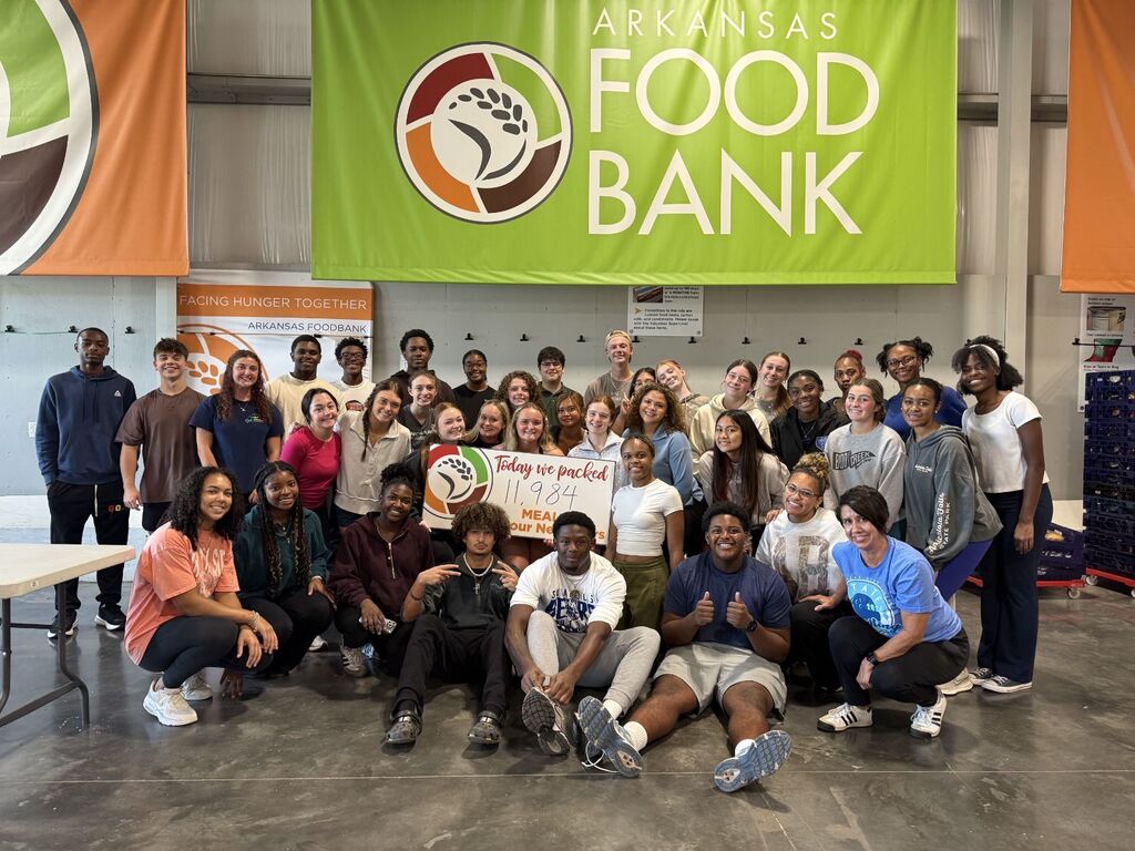 Students at Arkansas Food Bank