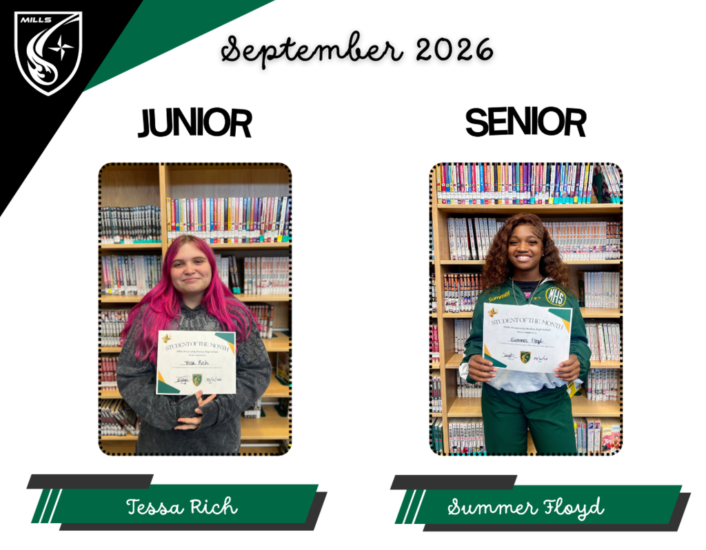 Photos for students of the month for 11th and 12th grade