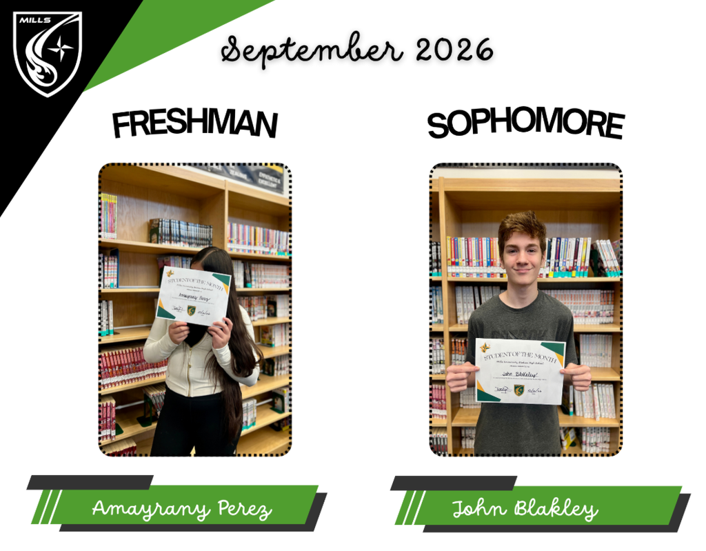 Photos of students of the month for 9th and 10th grade