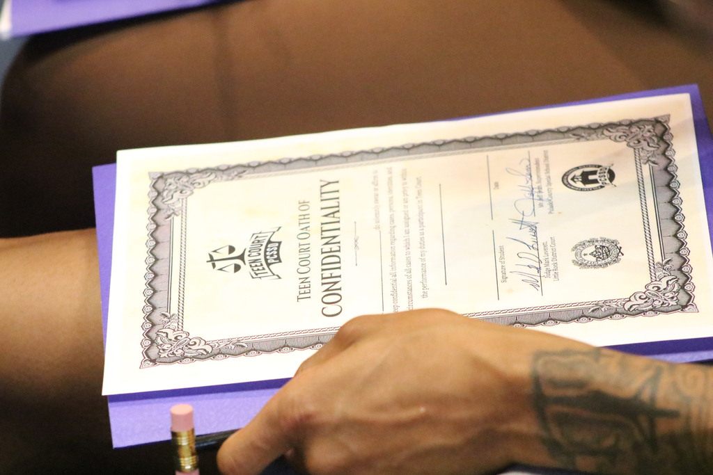 An oath of confidentiality