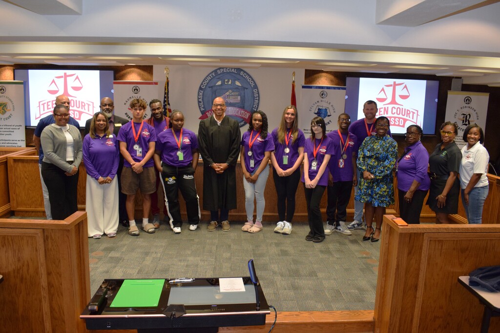 A group photo of Hornet Court participants and sponsors