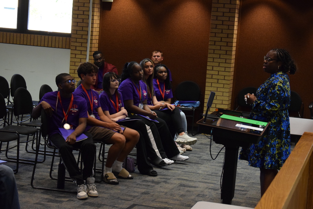 Students listen to State Senator Jamie Scott