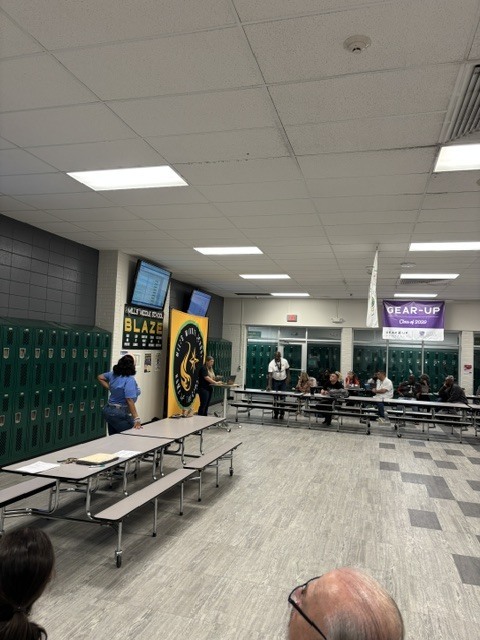 MMS in dept. groups discussing data. College Station presentation pic 4