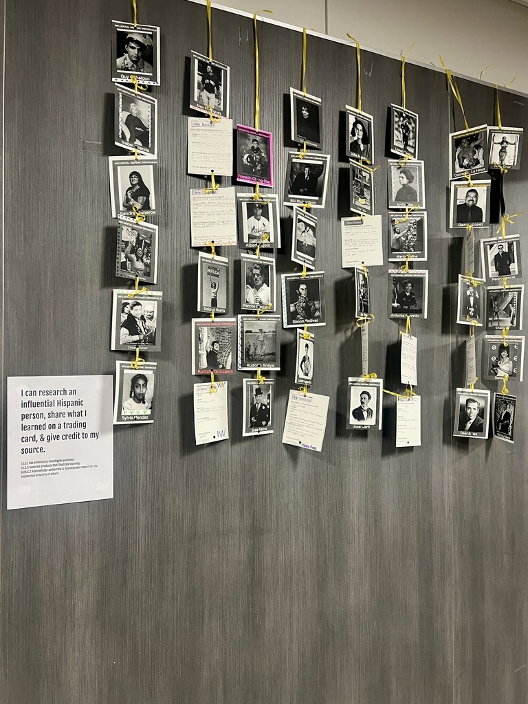Images of students work on the wall