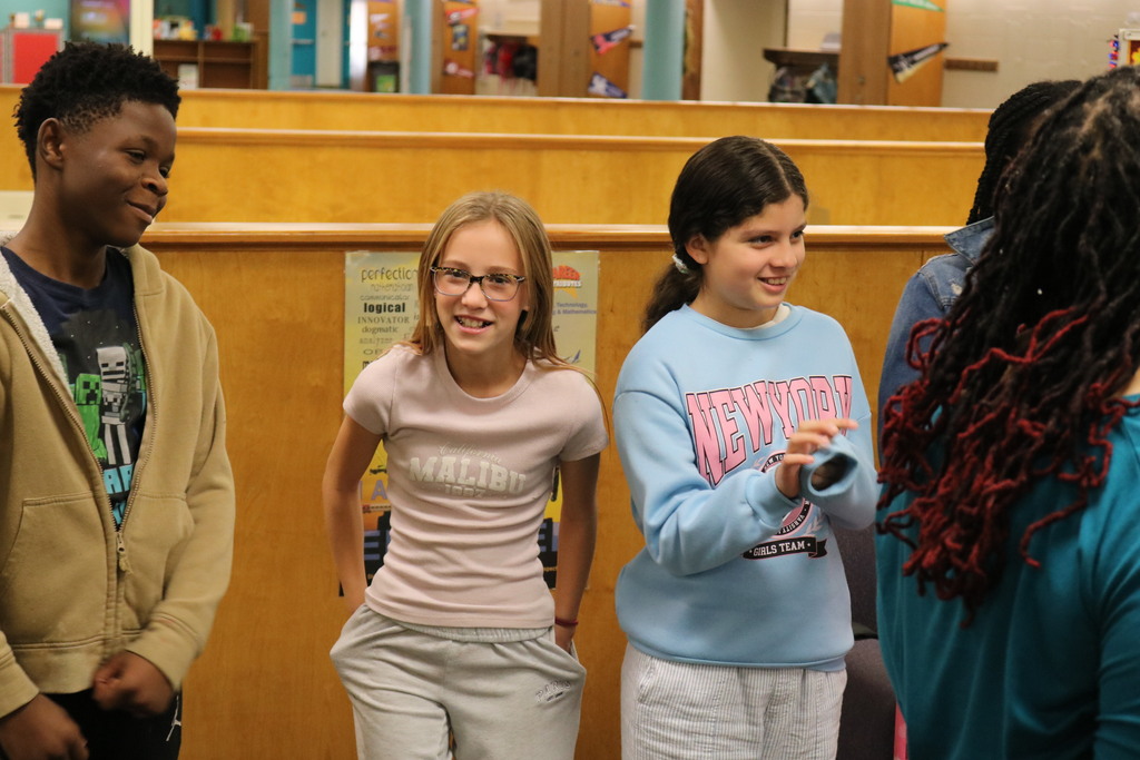 Students smiling at the camera