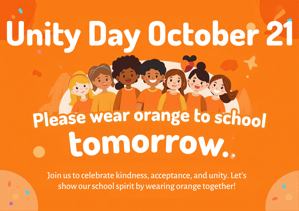 Unity Day- wear Orange tomorrow