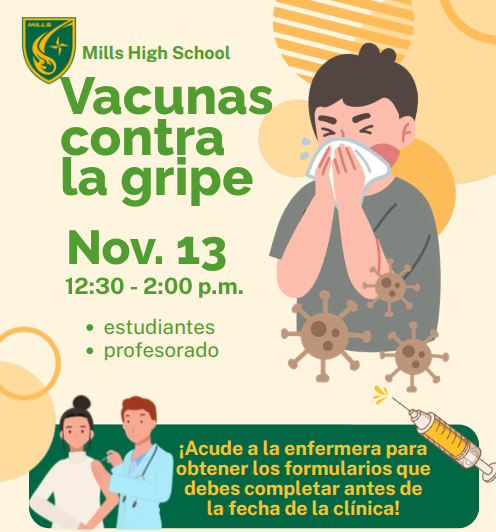 Flu clinic flyer - Spanish