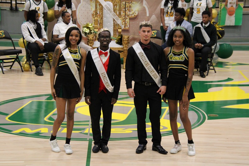 homecoming court being awarded