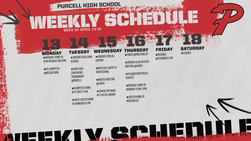 weekly schedule