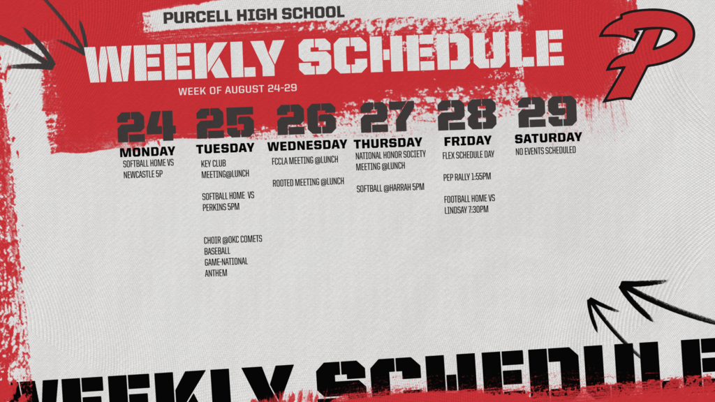 SCHOOL WEEKly schedule