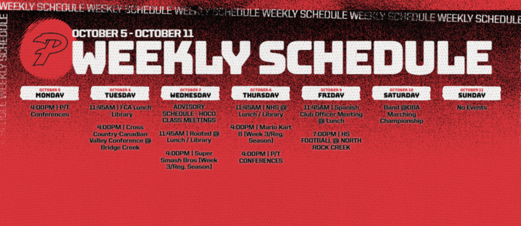 WEEKLY SCHEDULE