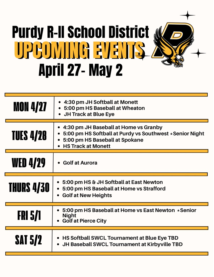 weekly activities