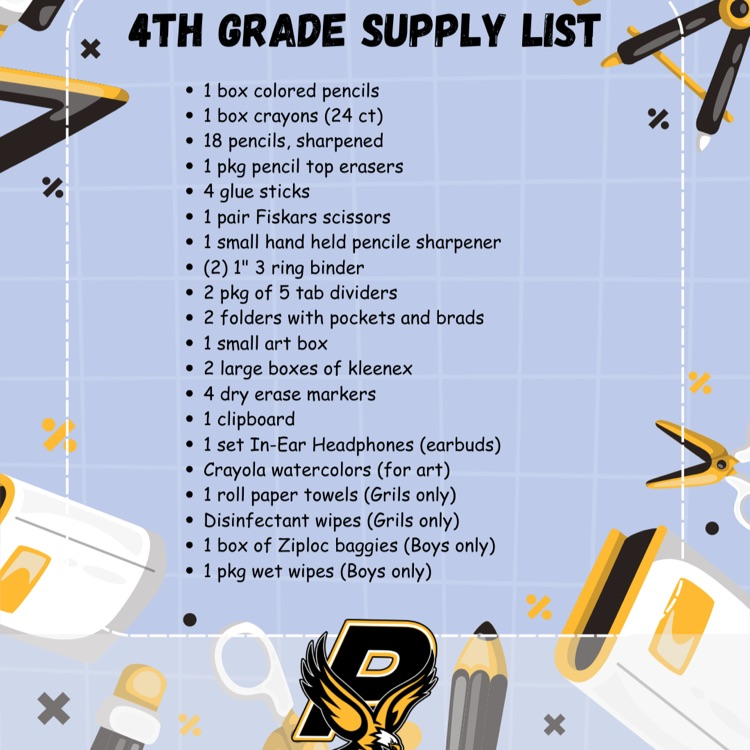 4th Grade List