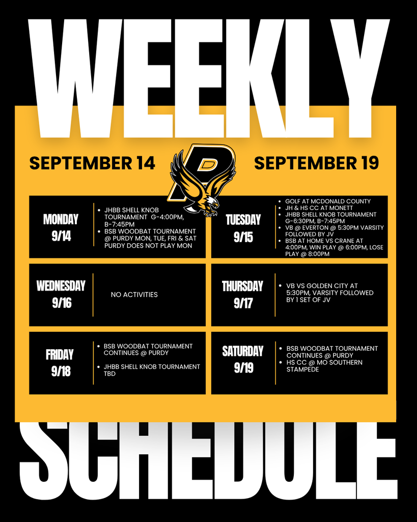 Weekly Activities