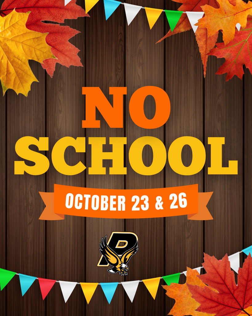 No school October 23 and 26