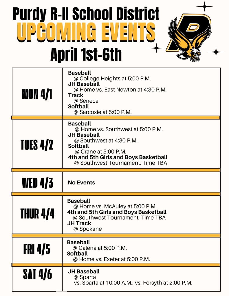Week of April 1st