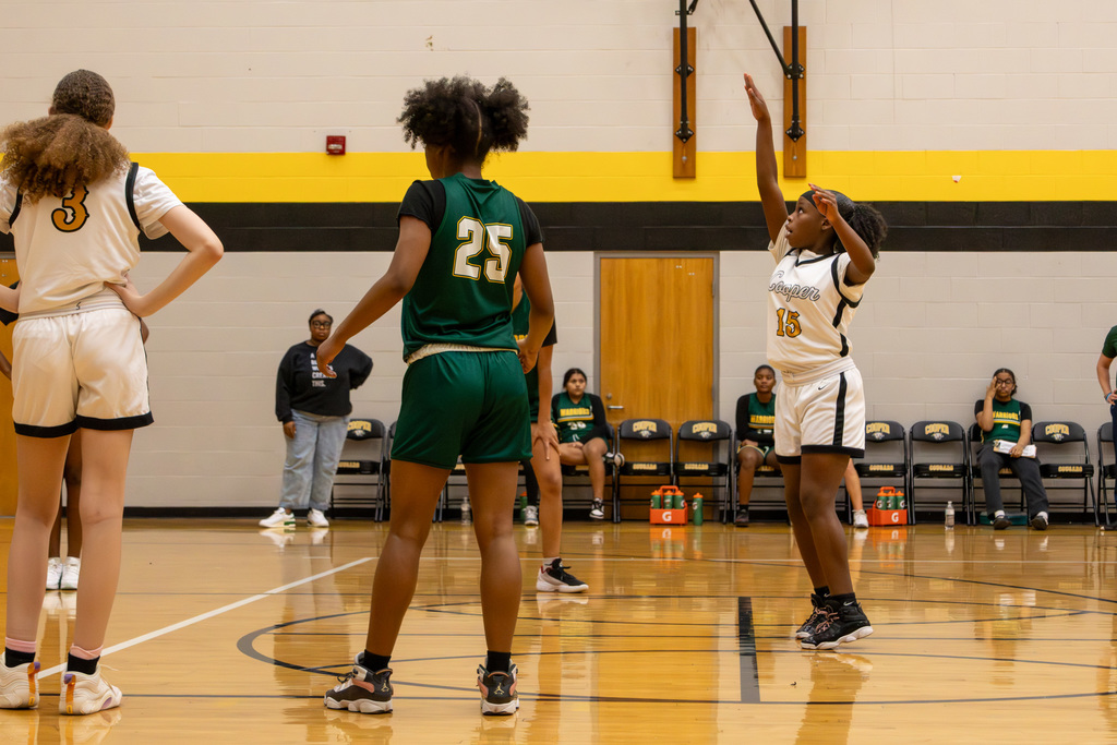 Cooper player shooting free throw