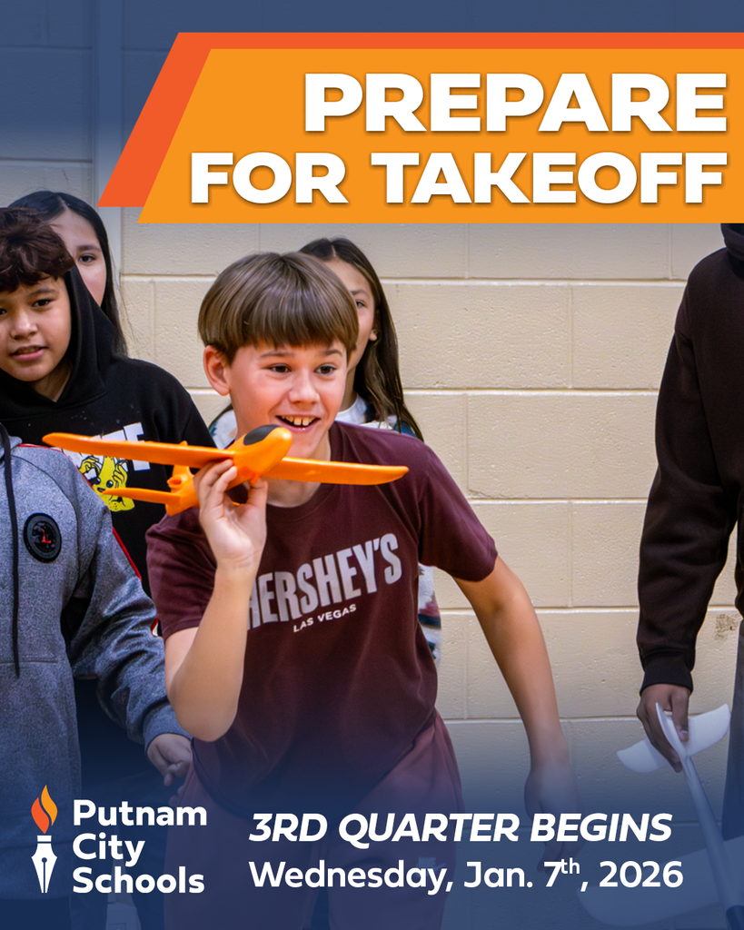 "Prepare for takeoff" with a student launching a plastic glider