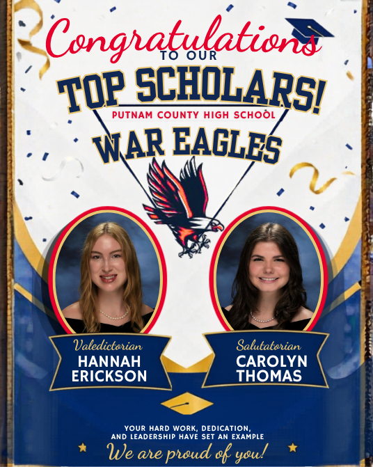 Congratulations to Valedictorian and Salutatorian