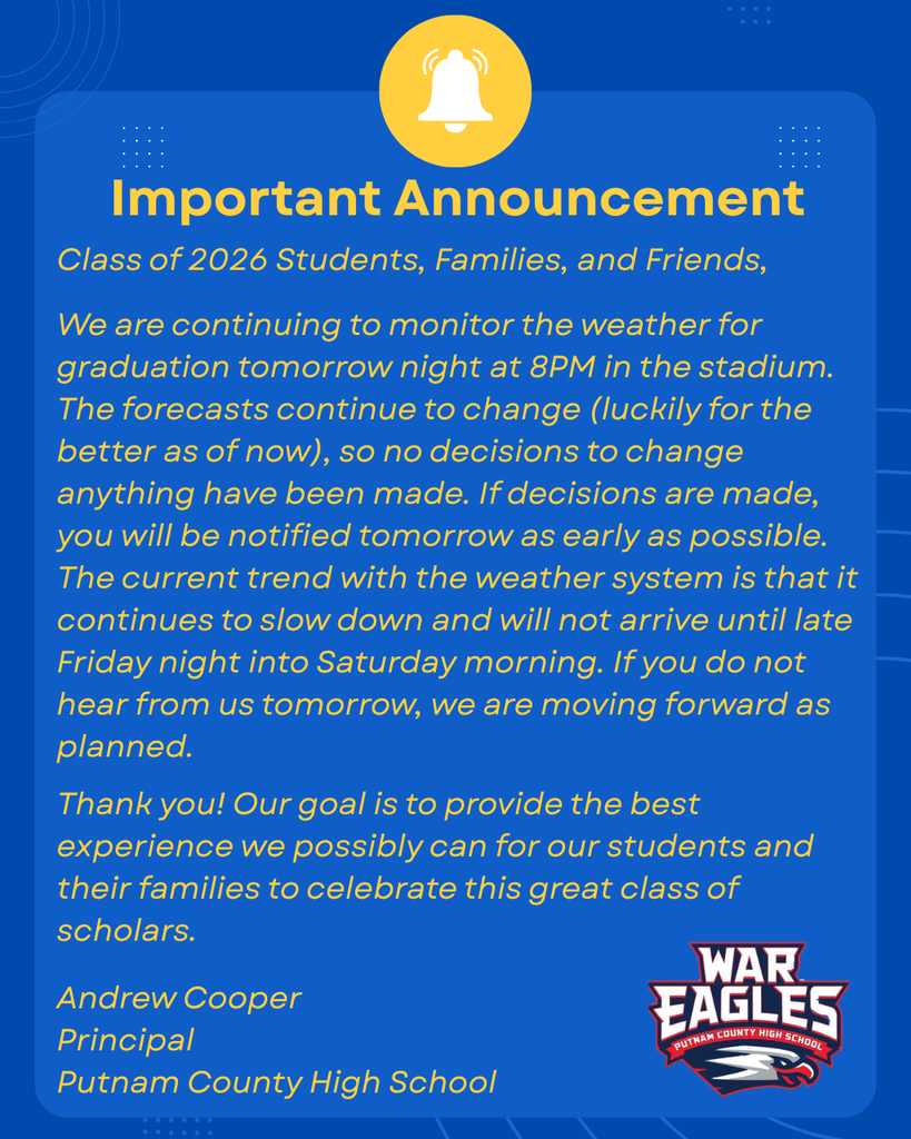 Announcement regarding Graduation