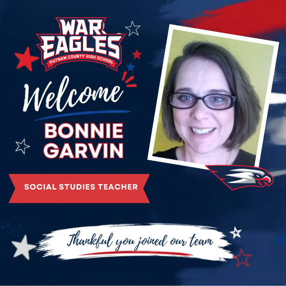 Bonnie Garvin - New Social Studies Teacher at PCHS