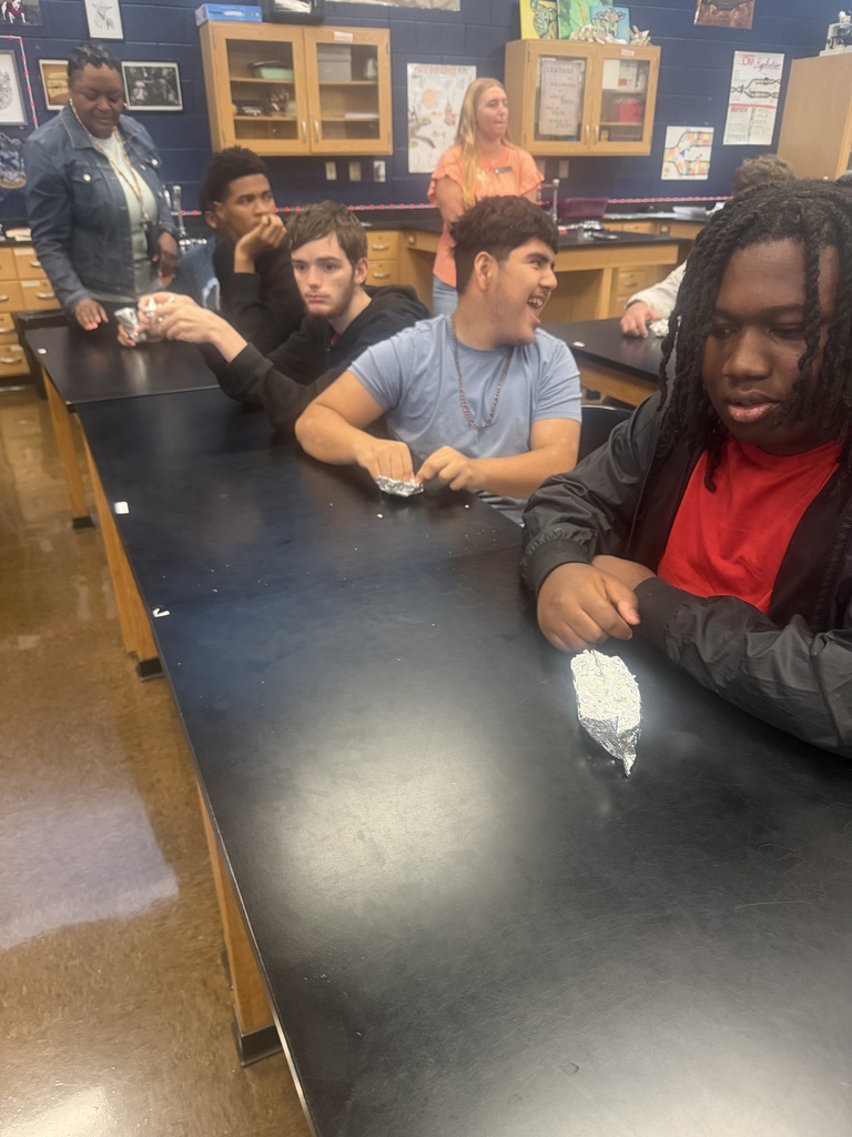 Students engaged in science classroom