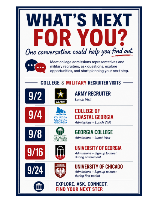 College and Military Recruiter Visits