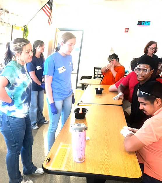 GCSU students with PCHS Katherine Smith's Class