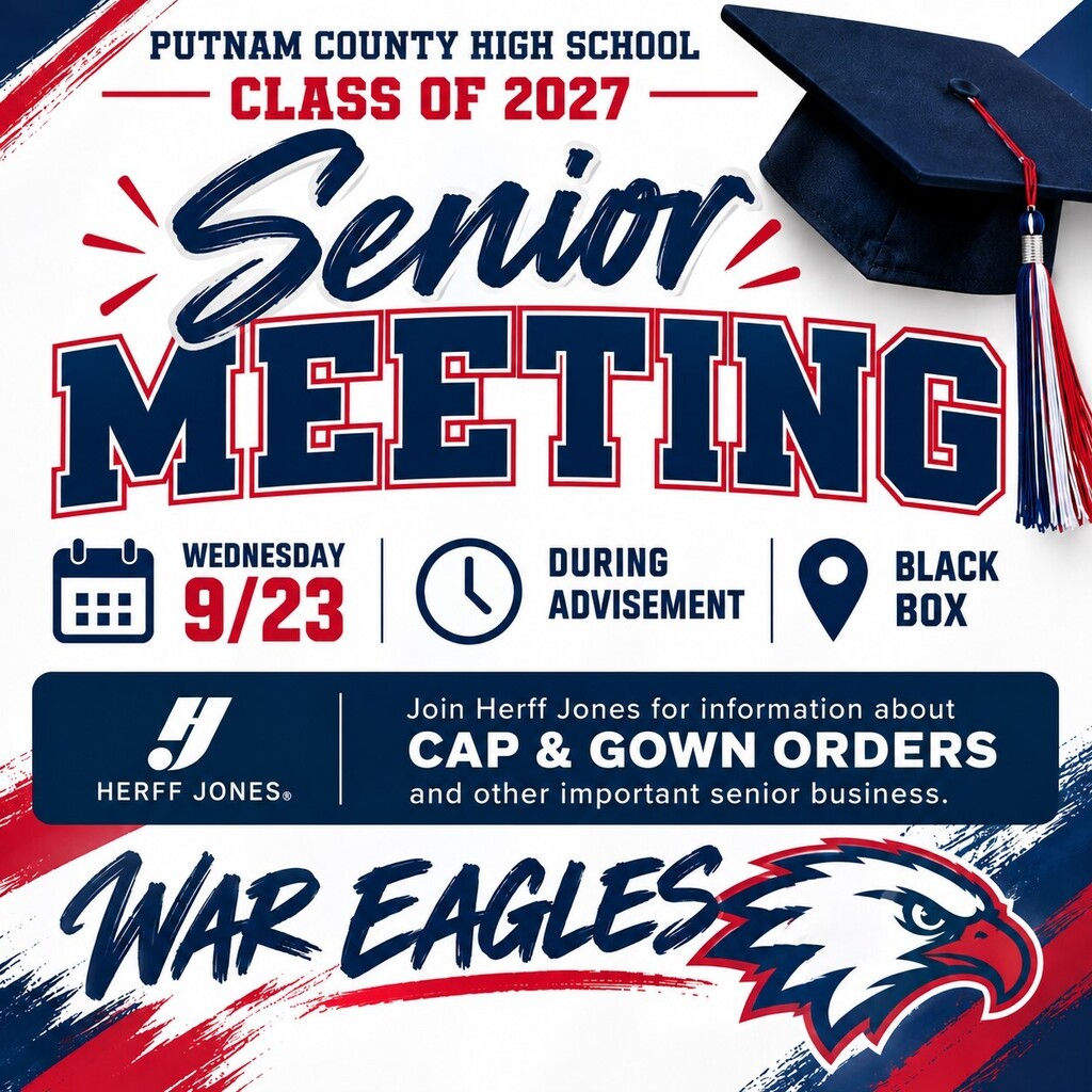 Senior Meeting 9/23 during advisement in black box