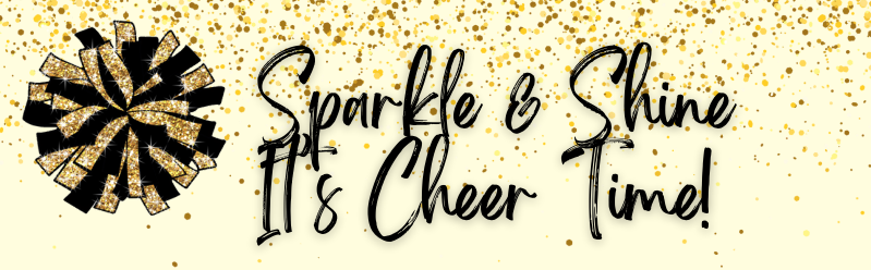 cheer pom; sparkle & shine it's cheer time