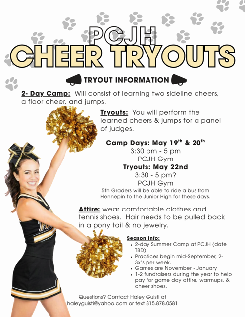 PCJH Cheer Tryouts