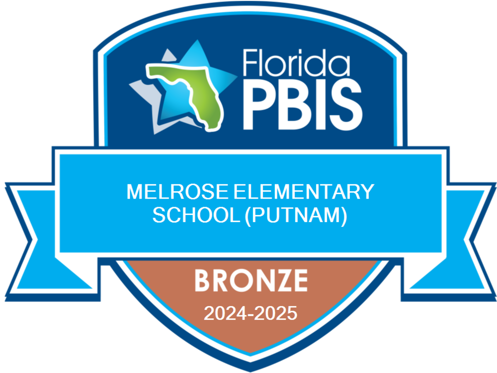 Graphic of Florida PBIS Bronze recognition with a picture of Fl at top