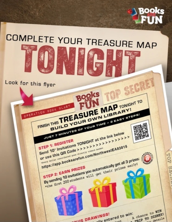 Picture of Treasure map flyer for Book Blast