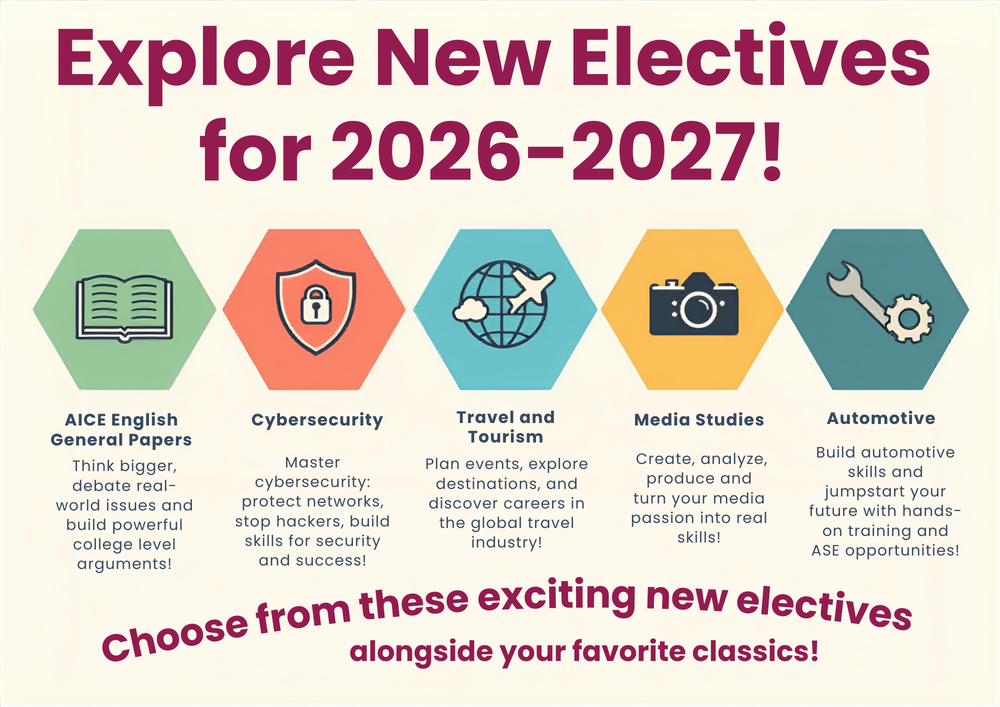 Flyer for new electives. 