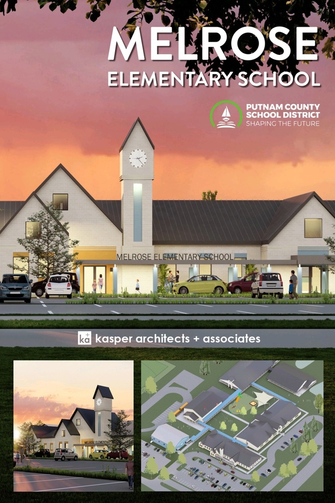 picture of new school images for Melrose Elementary . Three different pictures.