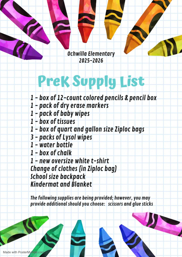 PK Supply List